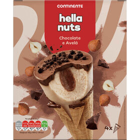 Gelado Cone Hella Nuts Continente 440 ml (4 Un)