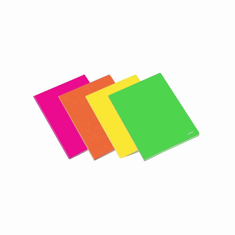 Ambar Caderno Agrafado A5 48F 90 g Neon Quadriculado