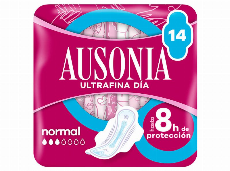 Pensos Higiénicos Ultrafina Normal Com Abas Ausonia 14 Un