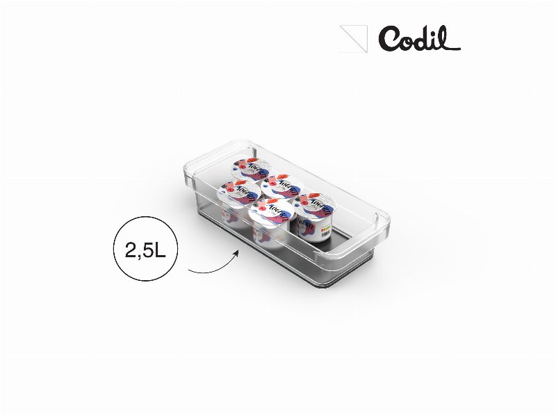 Organizador Frigorífico Codil 14X34X8.2Cm 2.5 l