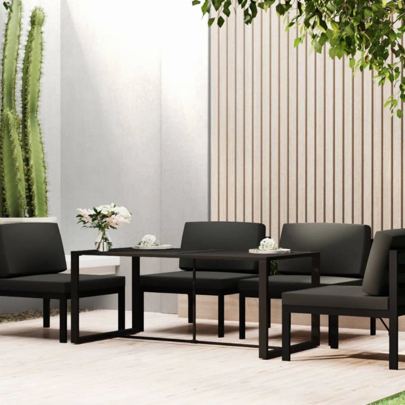 Hkh Mesa De Jantar De Exterior 120X60X66 Cm Alumínio - Antracite