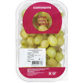 Uva Branca Sem Grainha Continente 500 gr
