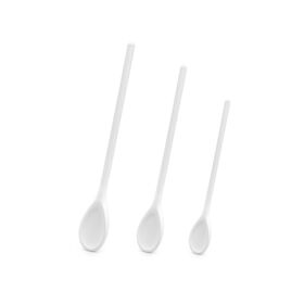 Conjunto 3 Colheres Cozinha Plástico Brancas Essencial Kasa