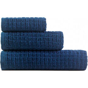 Conjunto 3 Toalhas 450 g/M2 Lotus Azul Kasa 1 Un