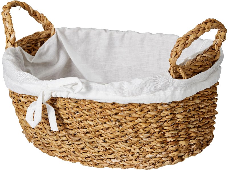 Cesto De Pão Oval Com Forro 30 X 20 Cm