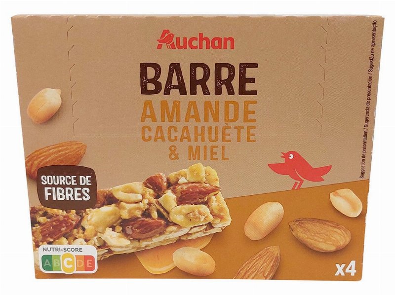 Barras Cereais Auchan Amêndoas E Mel 4 Un 120 g