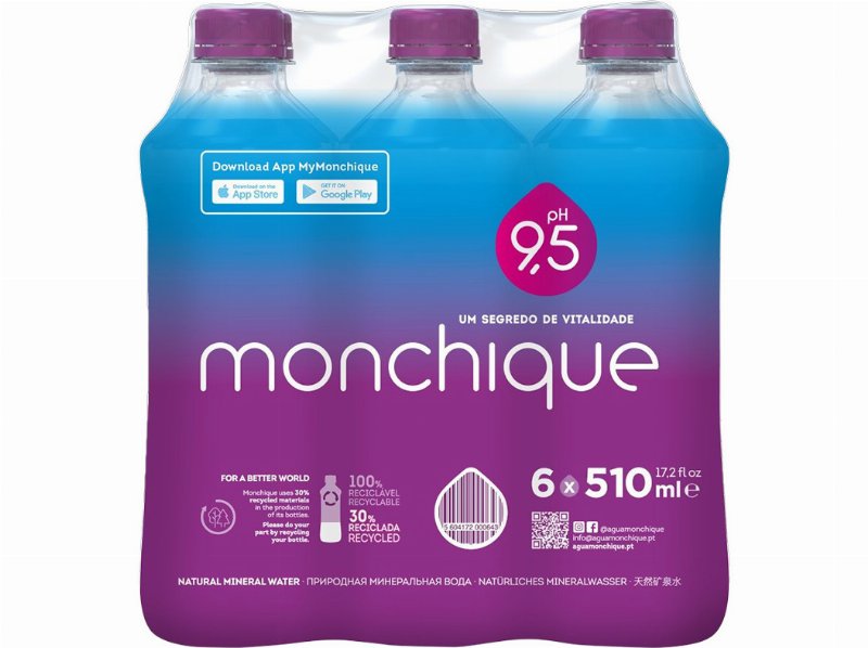 Água Mineral Natural Monchique 6X0.51 l (Sdr)