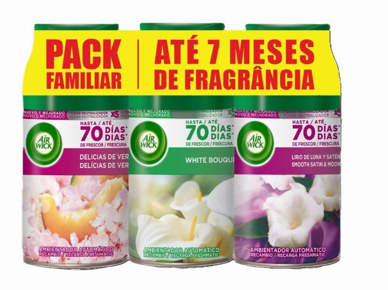 Ambientador Portátil Airwick Flores Rec 3Un