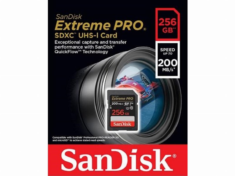Cartão Memória Sandisk Extreme Pro Sdxc256Gb-200Mb/S
