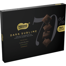 Bombons De Chocolate Negro E Flor De Sal, Avelã E Laranja Dark Sublime Nestlé 291 gr