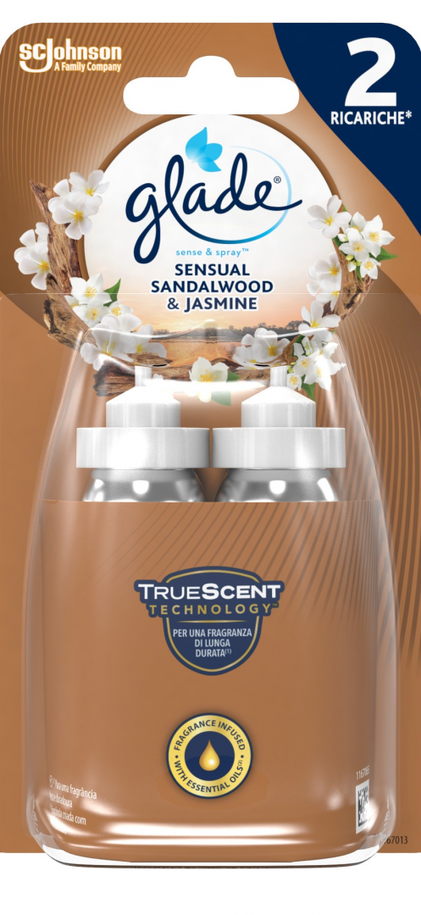Recargas Ambientador Sandalwood E Jasmim Glade 2Un