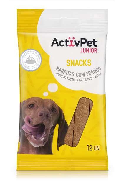Snack Para Cão Júnior Barritas Com Frango Activpet 0.1Kg