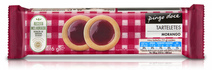 Bolachas Tarteletes Com Morango Pingo Doce 0.096Kg