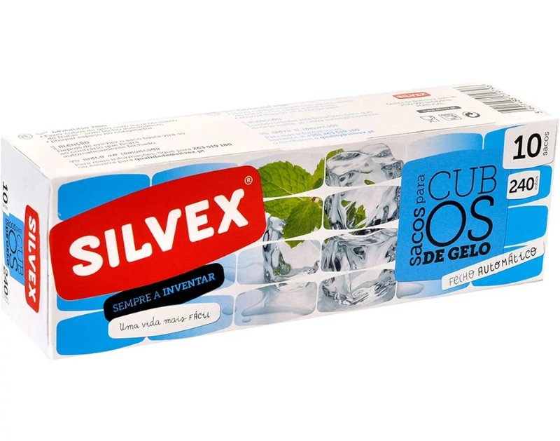 Sacos Silvex Para Cubos Gelo Com Fecho Automático 10Un