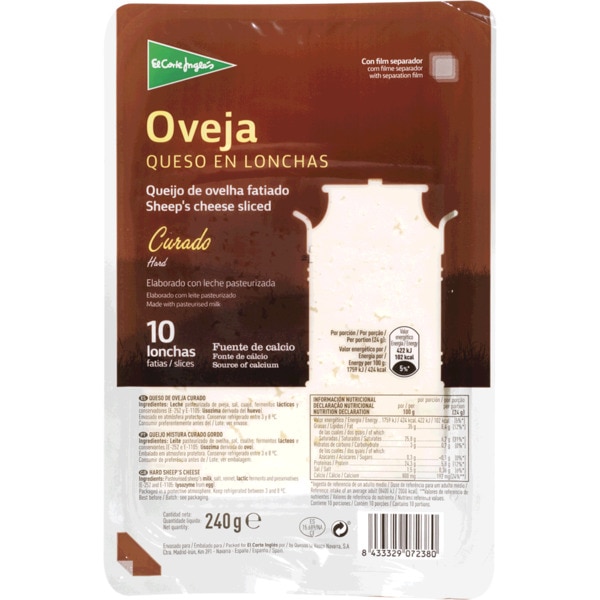 Queijo Curado De Ovelha Em Fatias 240 g