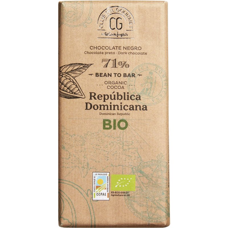 Chocolate Preto 71% República Dominicana Biológico 100 g