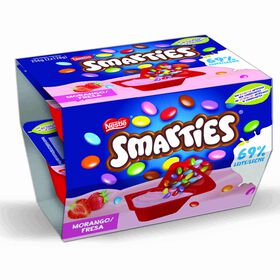 Iogurte Mix-In Morango Com Smarties Infantil Nestlé 256 gr (2 Un)
