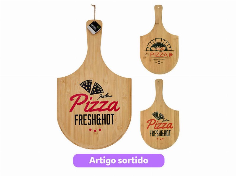 Tábua Pizza Excellent Houseware Bambu 53.5X30.5X1Cm Modelos Sortidos