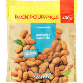 Amêndoa Com Pele Pack Poupança Continente 400 gr
