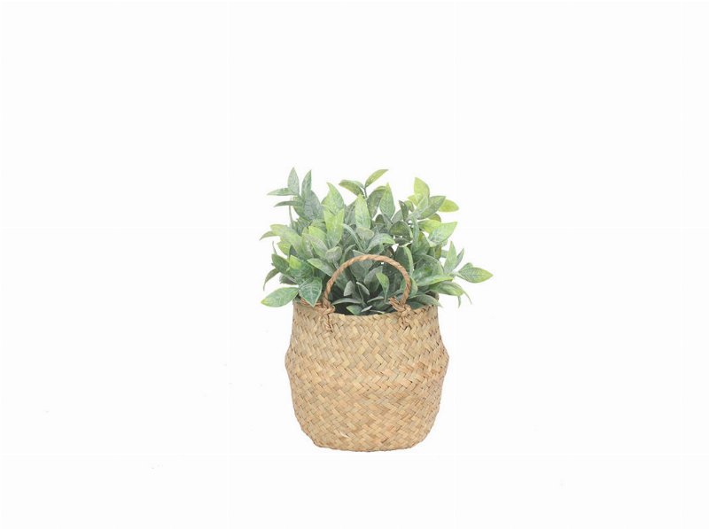 Planta Artificial Actuel Com Vaso Rattan 15X22Cm