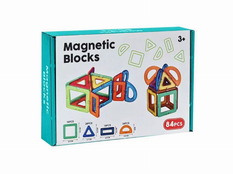 Blocos Magnéticos Sortidos 84 Peças
