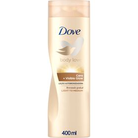 Autobronzeador Loção Corpo Care + Visible Glow Fair Dove 400 ml