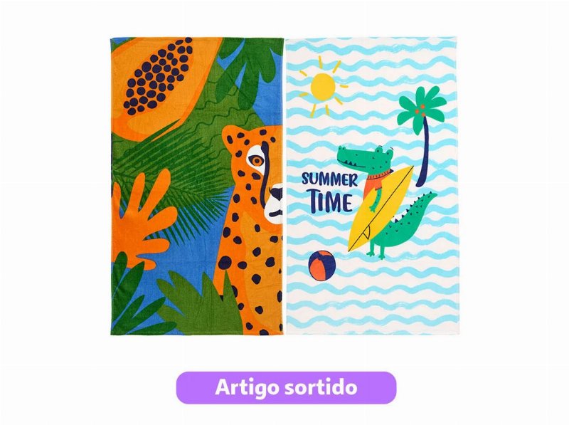 Toalha Praia Aveludada Actuel Lovel Boy 320 g 70X120Cm Modelos Sortidos