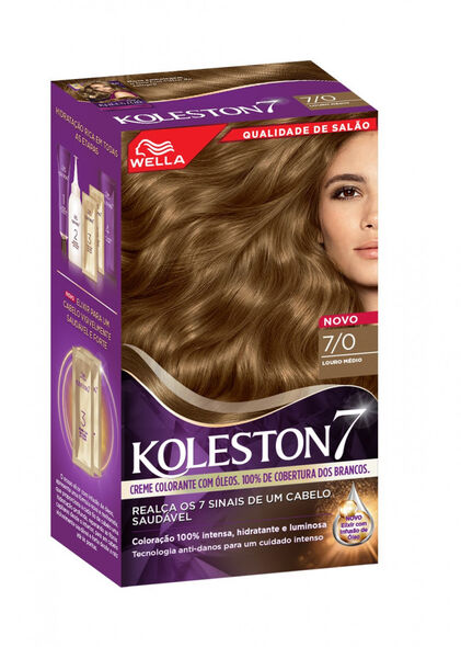 Coloração Koleston Louro Médio 7/0 Koleston Wella 1Un