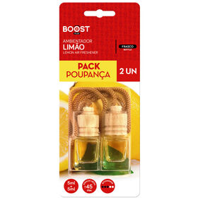 Ambientador Auto Pendurar Frasco Limão Boost 2 Un
