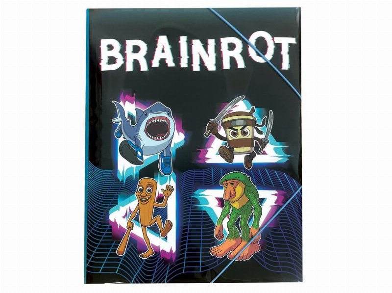 Capa A4 Com Elástico Brainrot