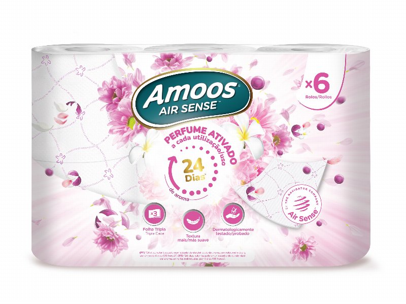 Papel Higiénico Amoos Perfumado 3F 6R