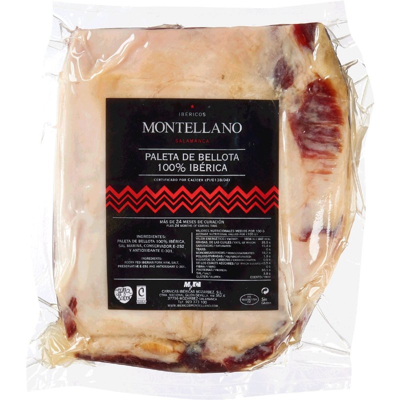 Presunto Da Pá Ibérico Bolota Sem Osso 100% Peso Aproximado Por 2.3 kg