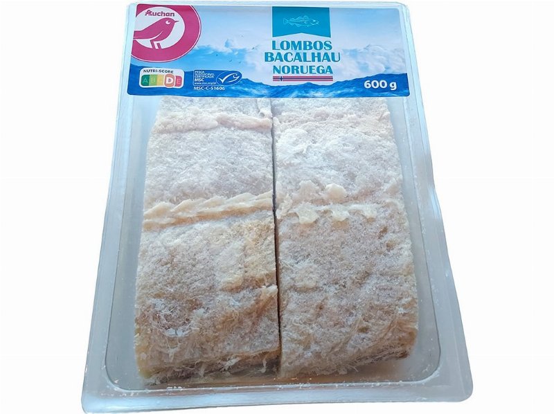 Lombos De Bacalhau Da Noruega Msc Auchan 600 gr