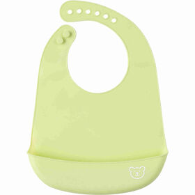 Babete Silicone Amarelo Happy Bear