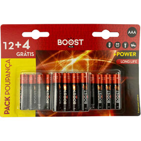Pilhas Aaa Boost 12 + 4 Un