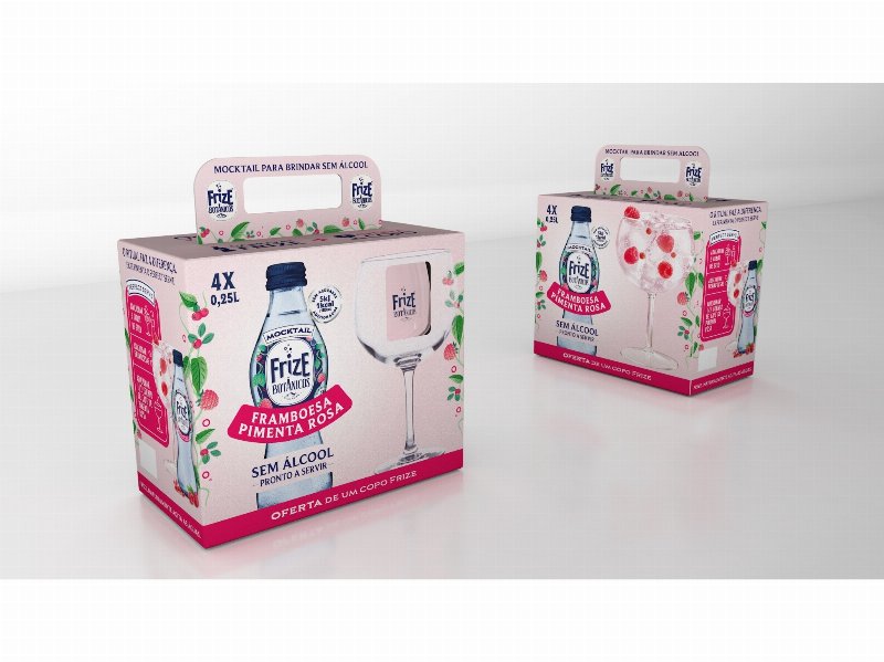 Águas Com Gás Frize Bot Framboesa 4X0.25 l C/Copo