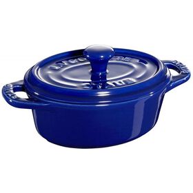 Caçarola Oval Cerâmica 11Cm Azul Staub