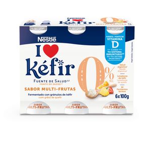 Iogurte Kefir Multifrutas Nestlé 600 gr (6 Un)