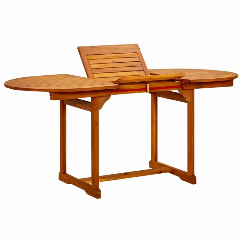 Hkh Mesa De Jantar P/ Jardim (120-170)X Acácia Maciça - Marrom