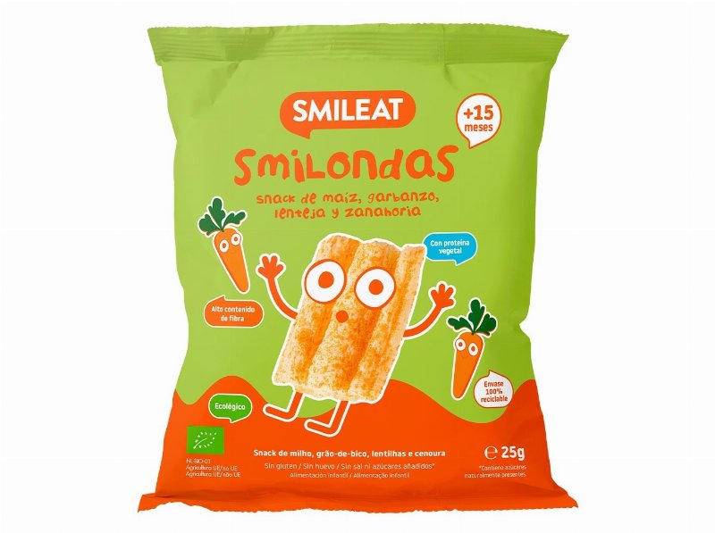 Snack Smileat Bio Lentilhas Cenoura 25 g
