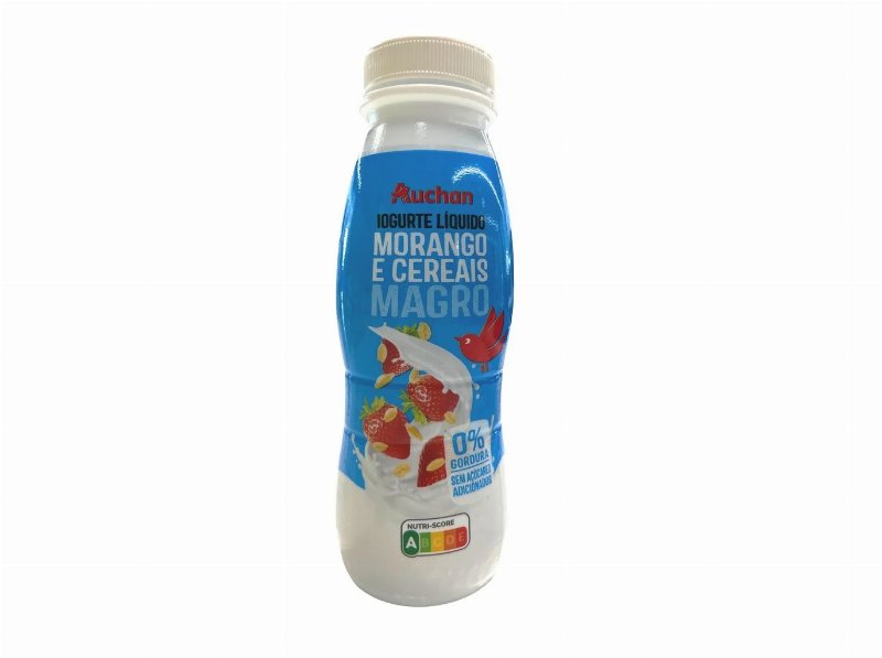 Iogurte Auchan Líquido Magro Morango E Cereais 170 g