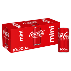 Refrigerante Em Lata Mini Com Gás Cola Coca-Cola 10 X 20 cl