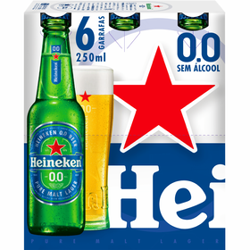 Cerveja Sem Álcool 0,0% Heineken 6 X 25 cl