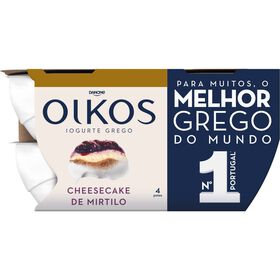 Iogurte Grego Cheesecake De Mirtilo Oikos Danone 440 gr (4 Un)