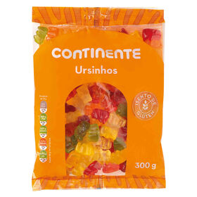Gomas Ursinhos Sem Glúten Continente Infantil 300 gr
