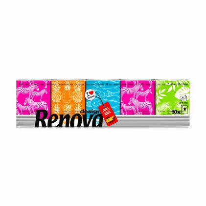 Lenços De Bolso 4 Folhas Pack 10 Renova 1Un