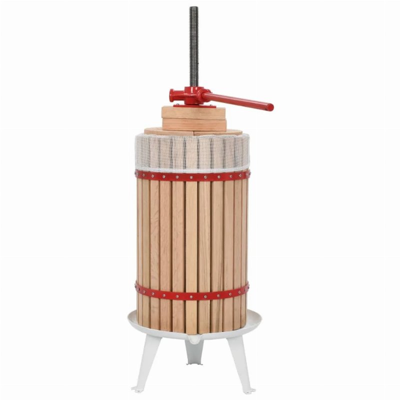 Hkh Prensa Para Fruta E Vinho Com Saco De Pano 30 l - Carvalho
