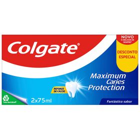 Pasta De Dentes Maximum Caries Protection Colgate 2 X 75 ml
