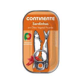 Sardinha Em Óleo Vegetal Picante Continente 120 gr (Peso Escorrido 85 gr)