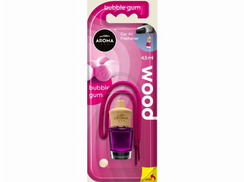 Ambientador Auto Aroma Car Wood 4.5 ml Bubble Gum